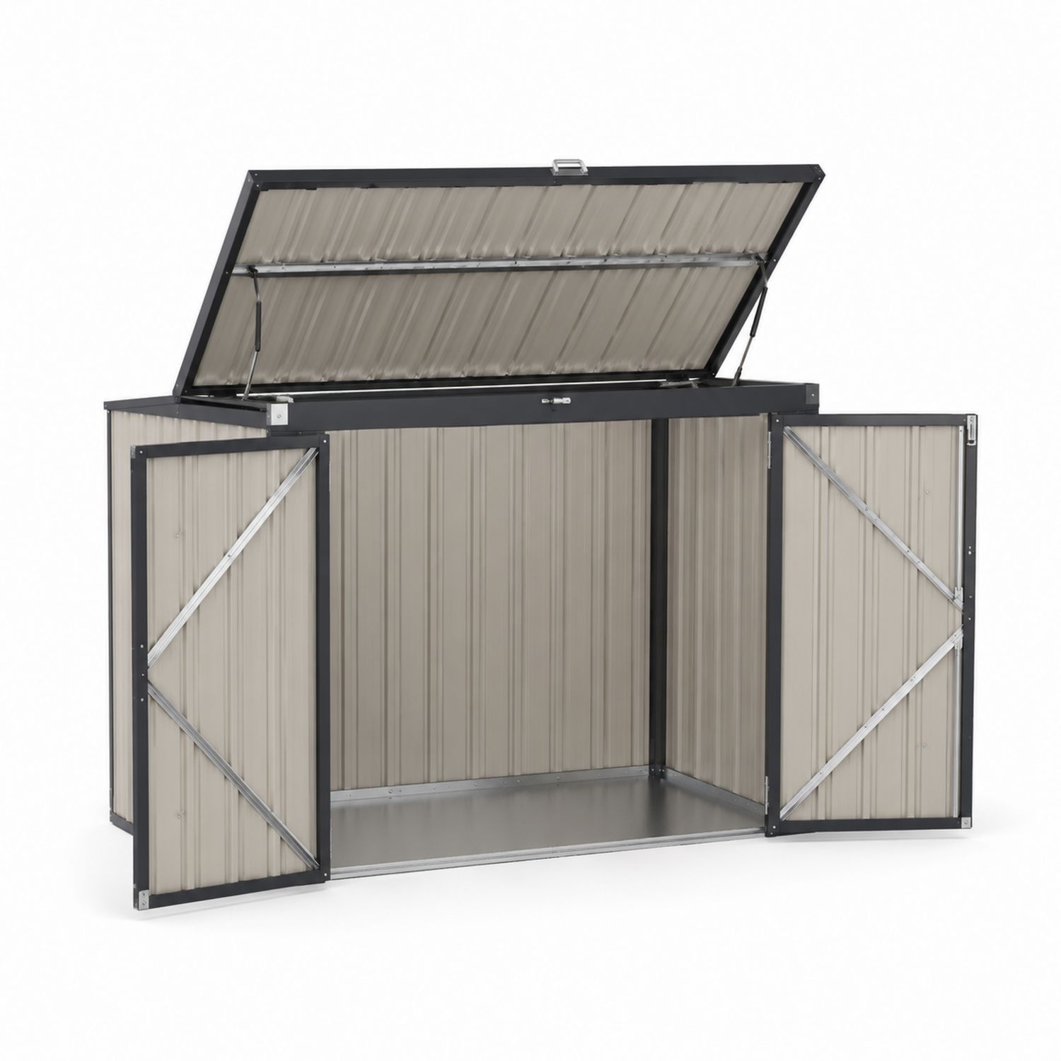 Cobertizo Metálico de Exterior 196x120x110 cm Acero Galvanizado