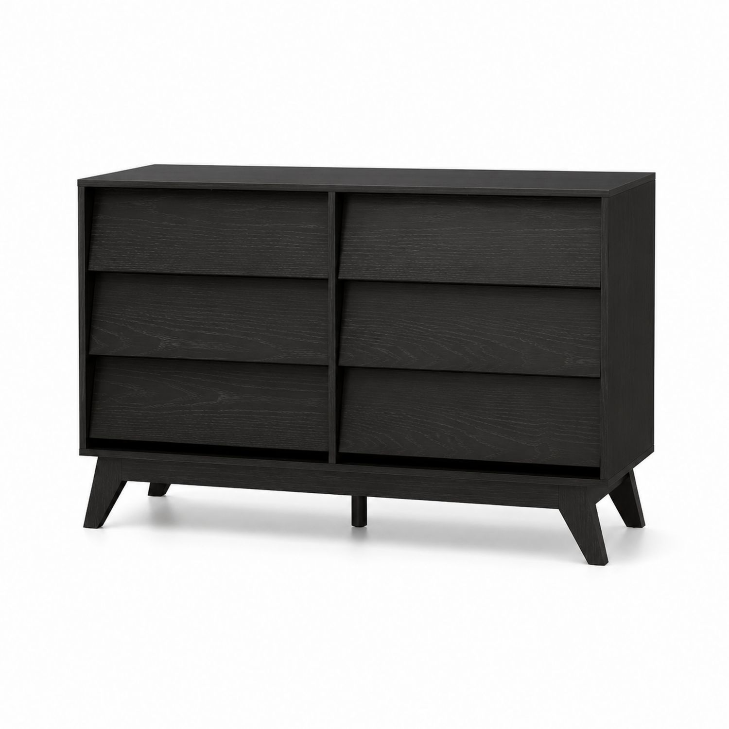 Cómoda de Madera con 6 Cajones Negra-Prestigelodgeeu