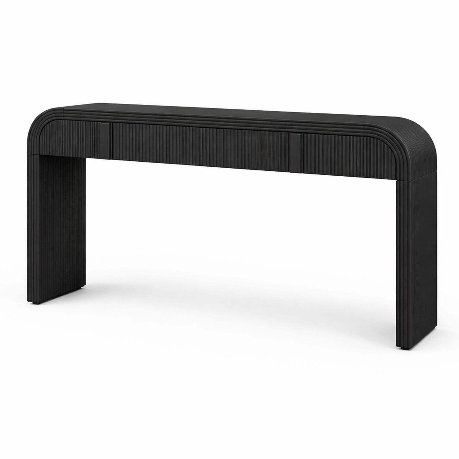 Mesa consola de madera negra 120x35x75 cm-Prestigelodgeeu