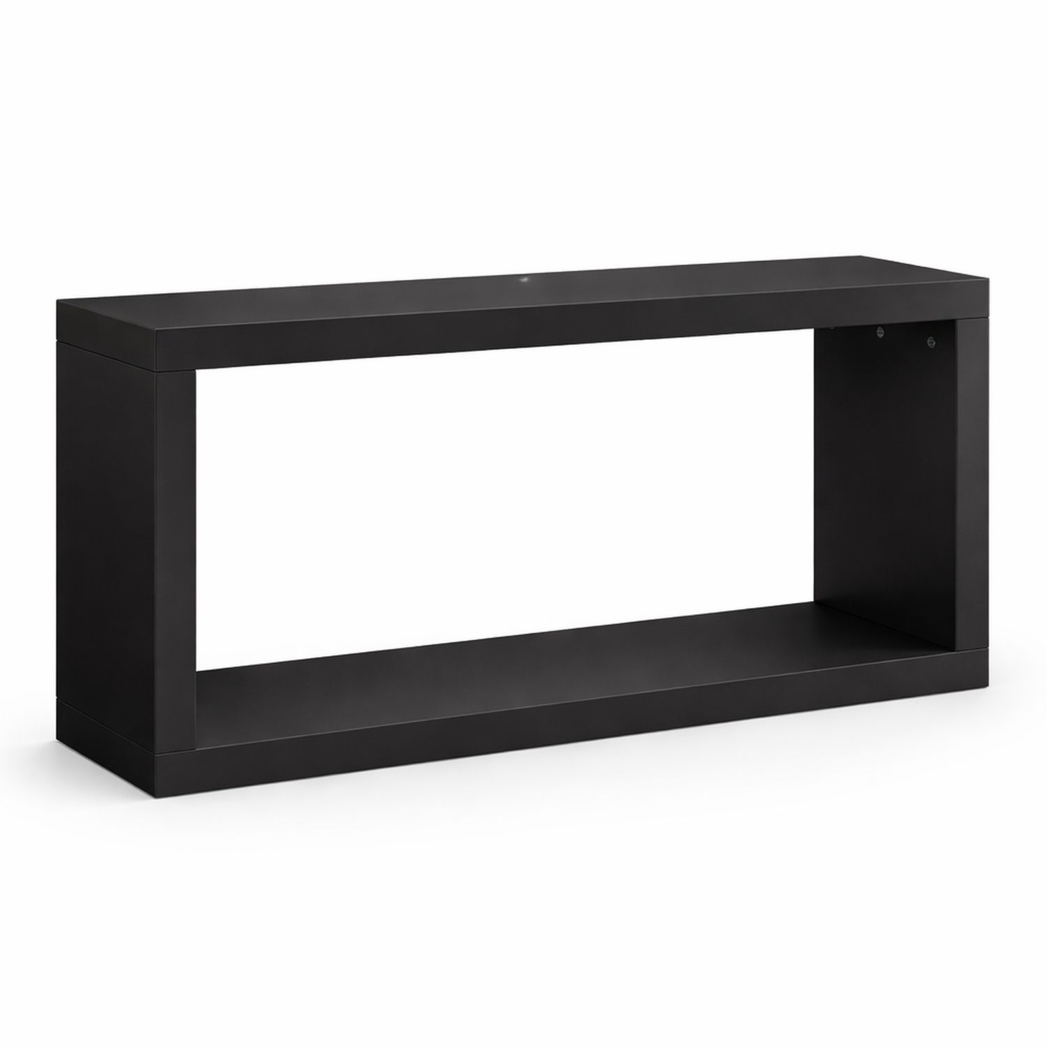 Mesa consola rectangular MDF negro-Prestigelodgeeu