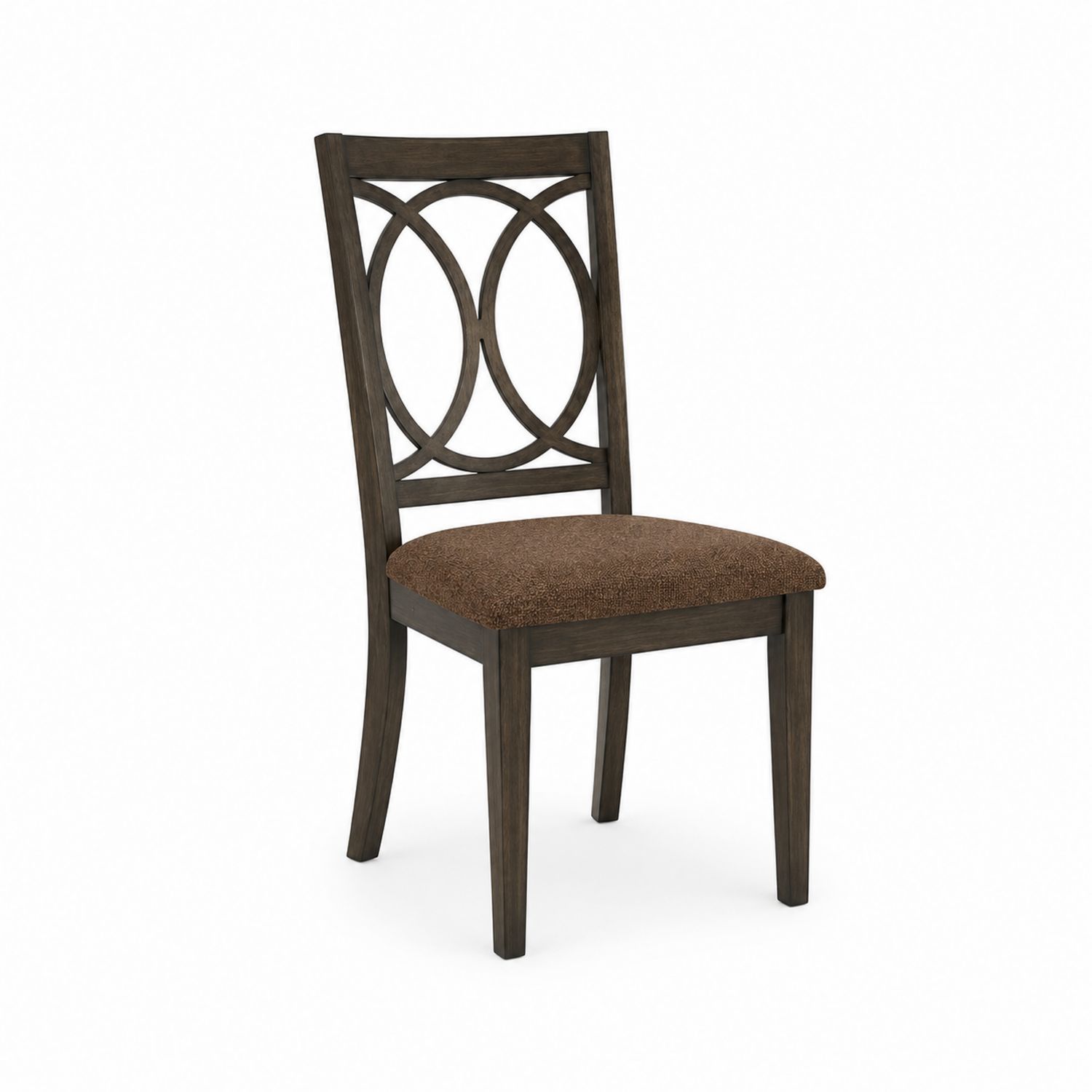 Silla de madera con asiento de poliéster Marrón-Prestigelodgeeu