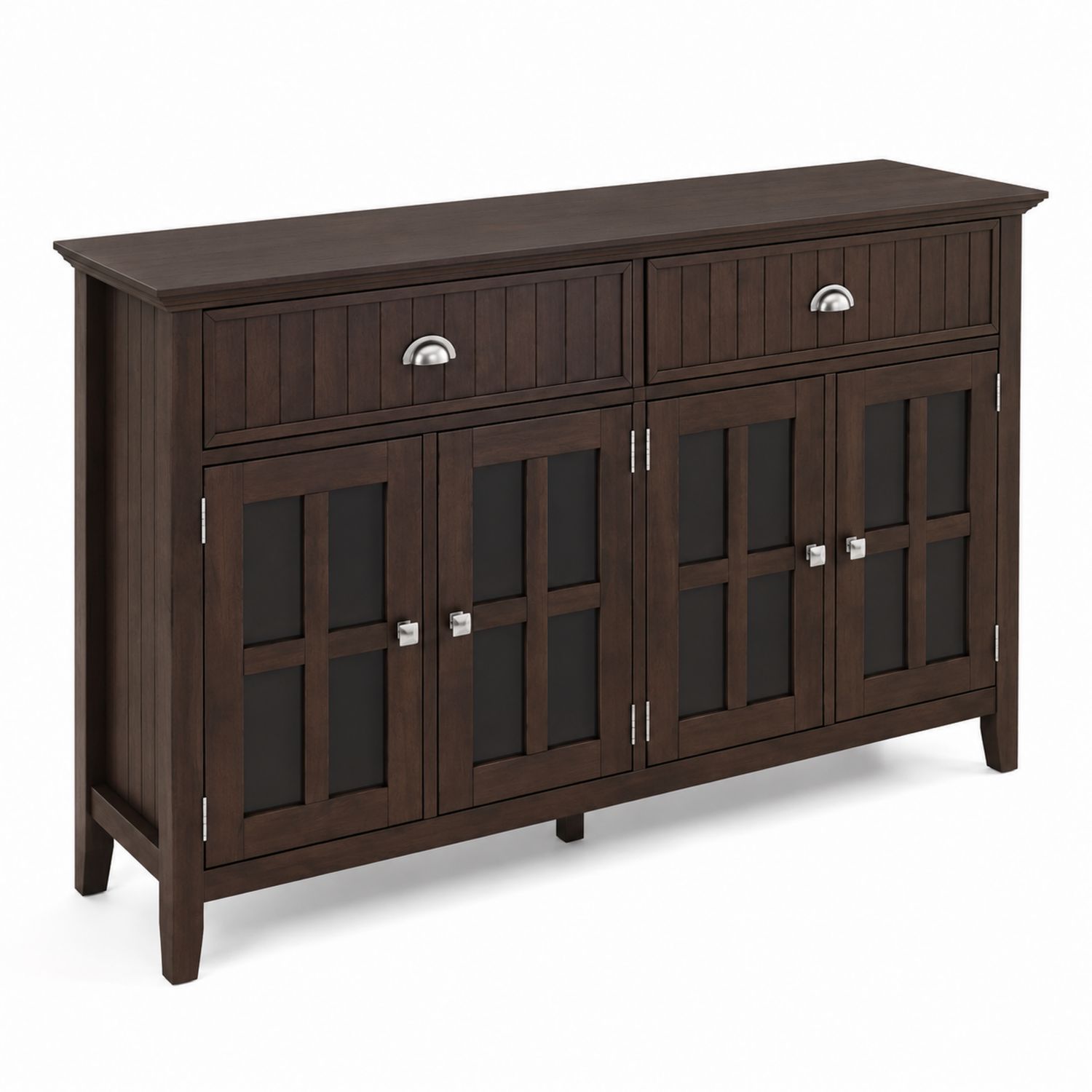 Aparador de Madera con Puertas y Cajones Marrón Oscuro-Prestigelodgeeu