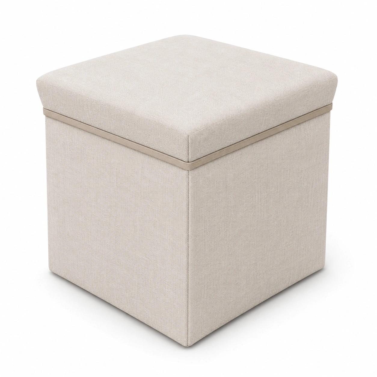 Puf de tela beige con almacenaje-norvialiving