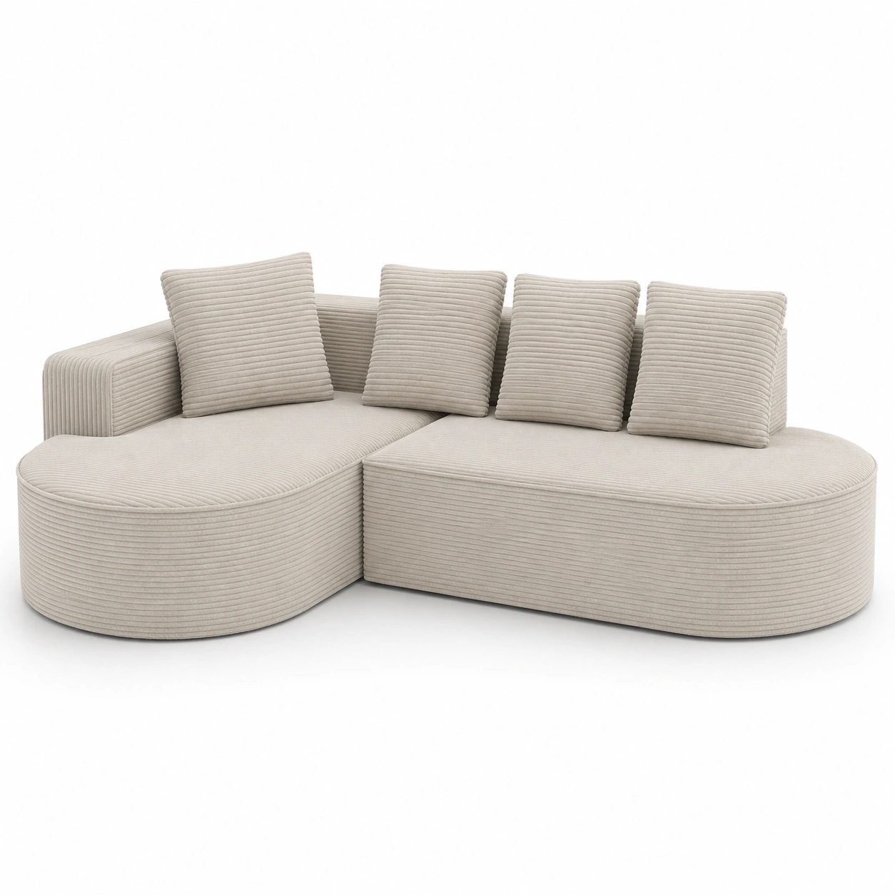 sofa en U combinado beige-norvialiving