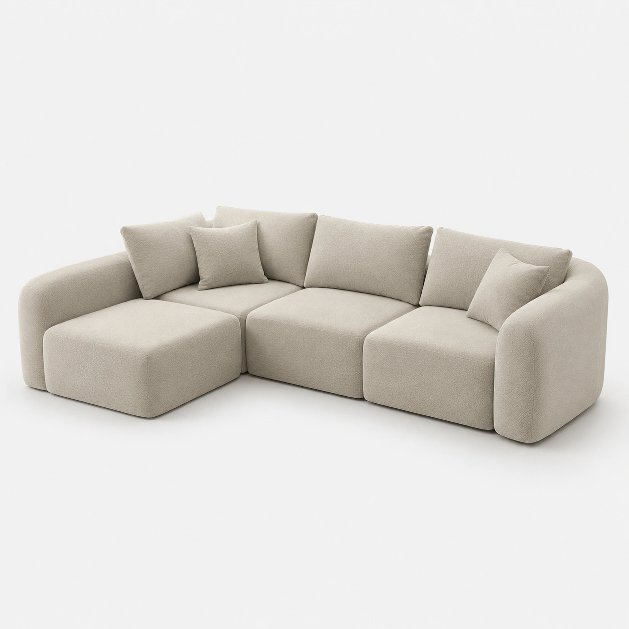 Sofa modular esquinero color marfil-arvikahome