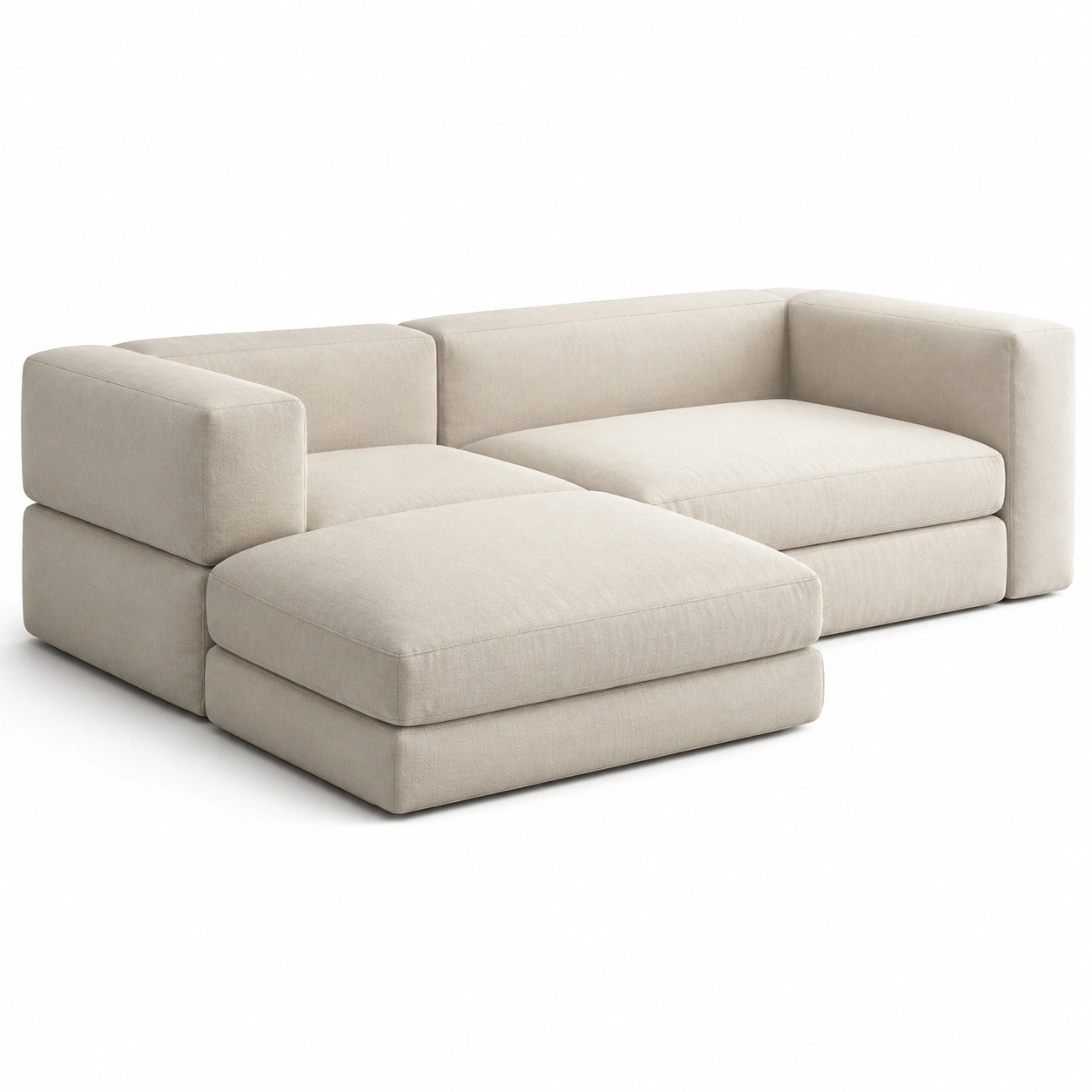 Sofa lineal color beige-arvikahome