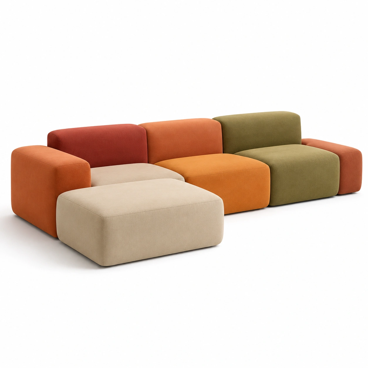 Conjunto de sofas modulares multicolor-arvikahome