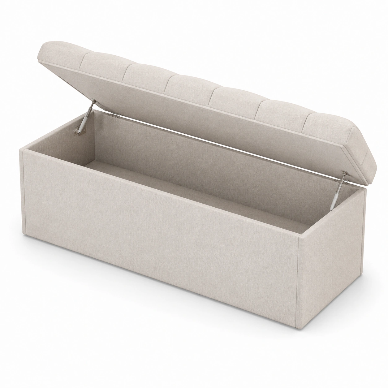 Puf con tapa abatible color marfil-arvikahome