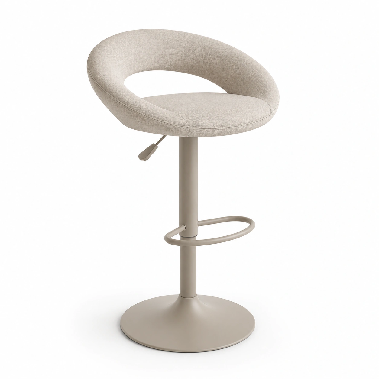Taburete de bar giratorio color beige-arvikahome