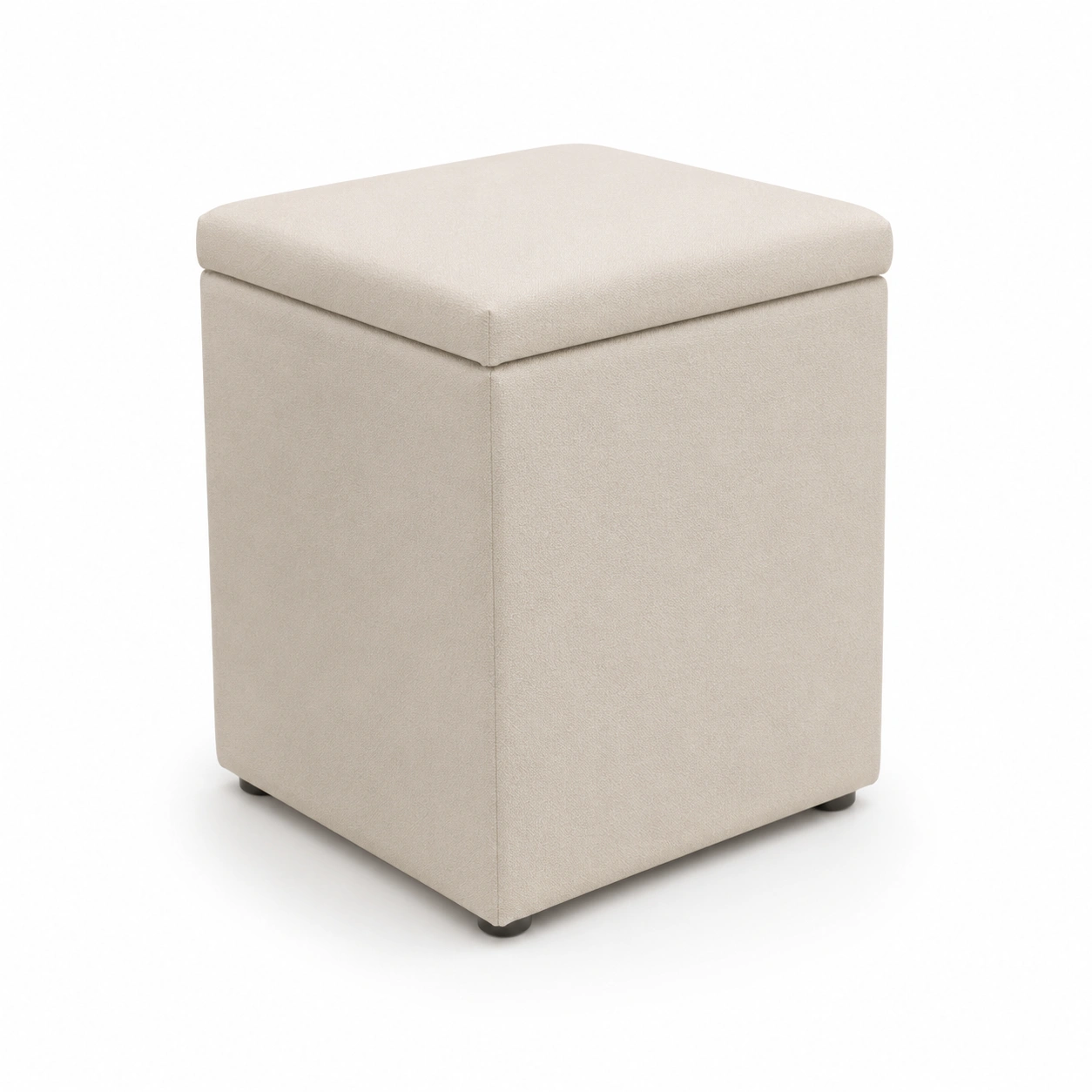 Puf organizador de tela beige-arvikahome