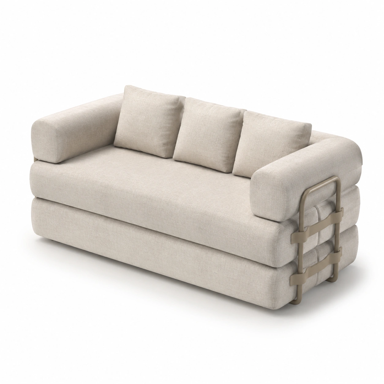 Sofa cama plegable color marfil-arvikahome