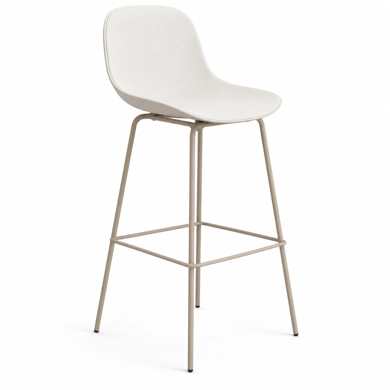 Taburete alto metalico blanco-arvikahome