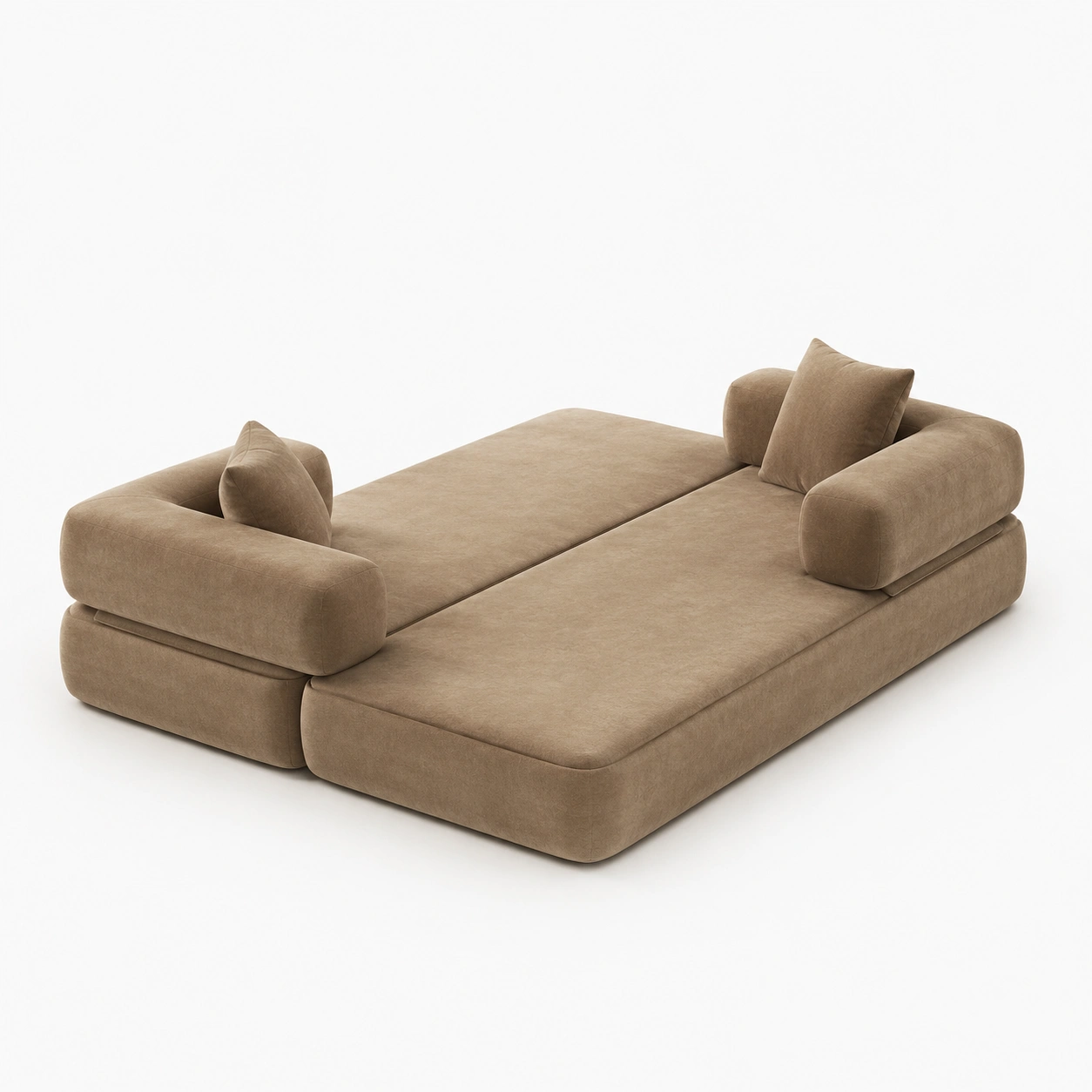 Sofa cama desplegable color marron-arvikahome