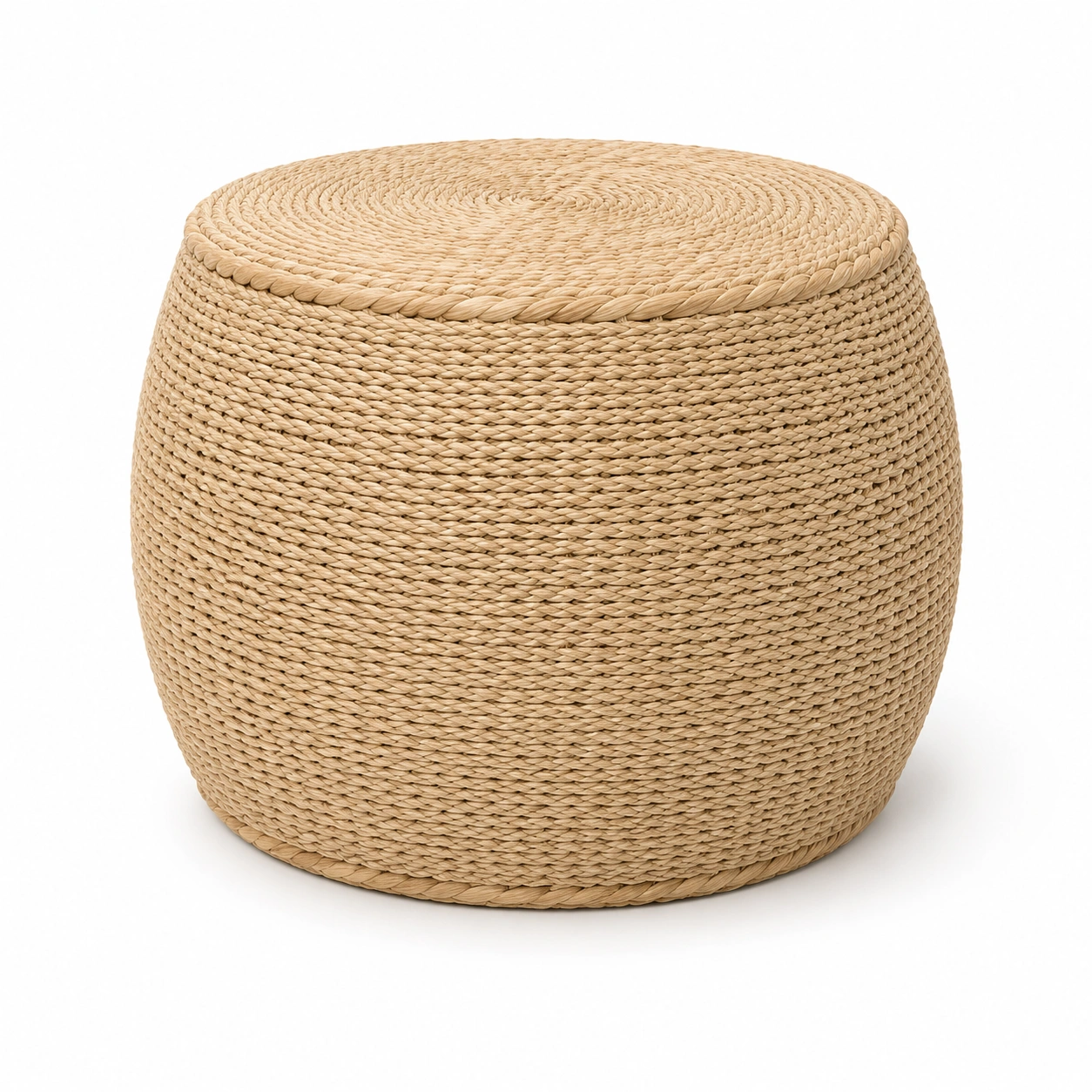 Puff redondo tejido natural-arvikahome