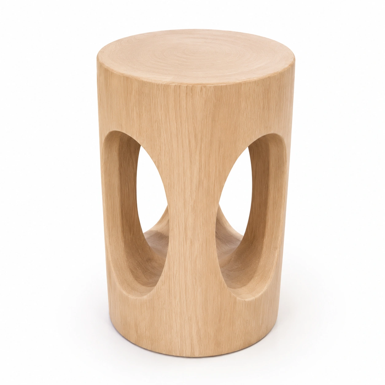 Mesa auxiliar redonda color madera natural-arvikahome
