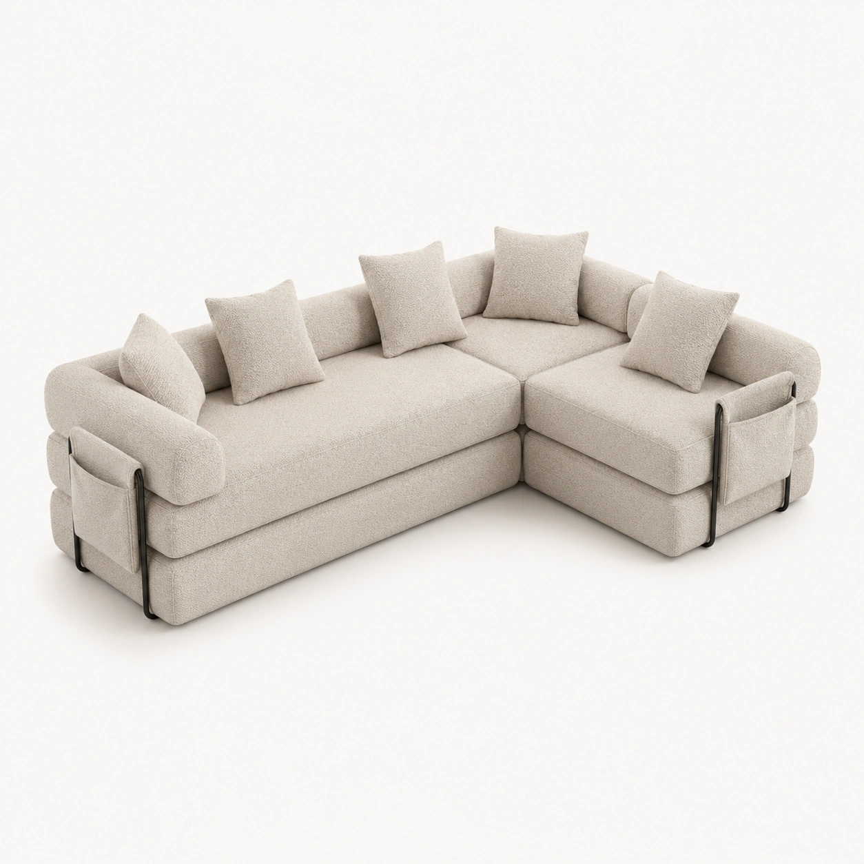 Sofa esquinero color beige-arvikahome
