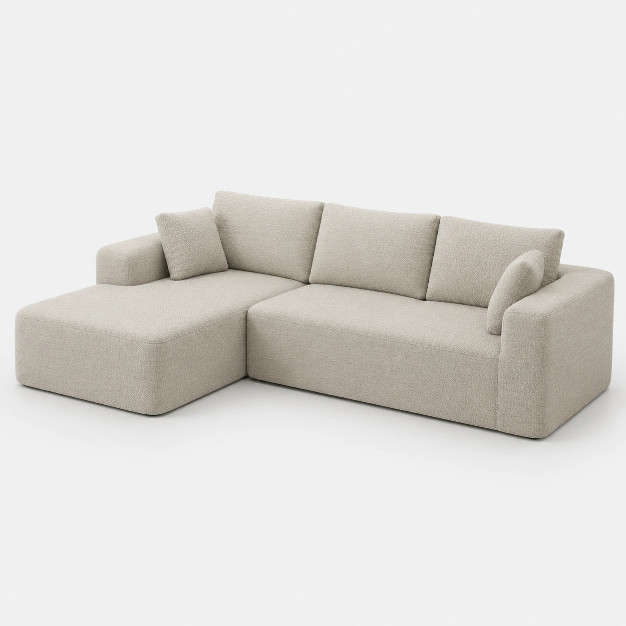 Sofa chaise longue color beige-arvikahome