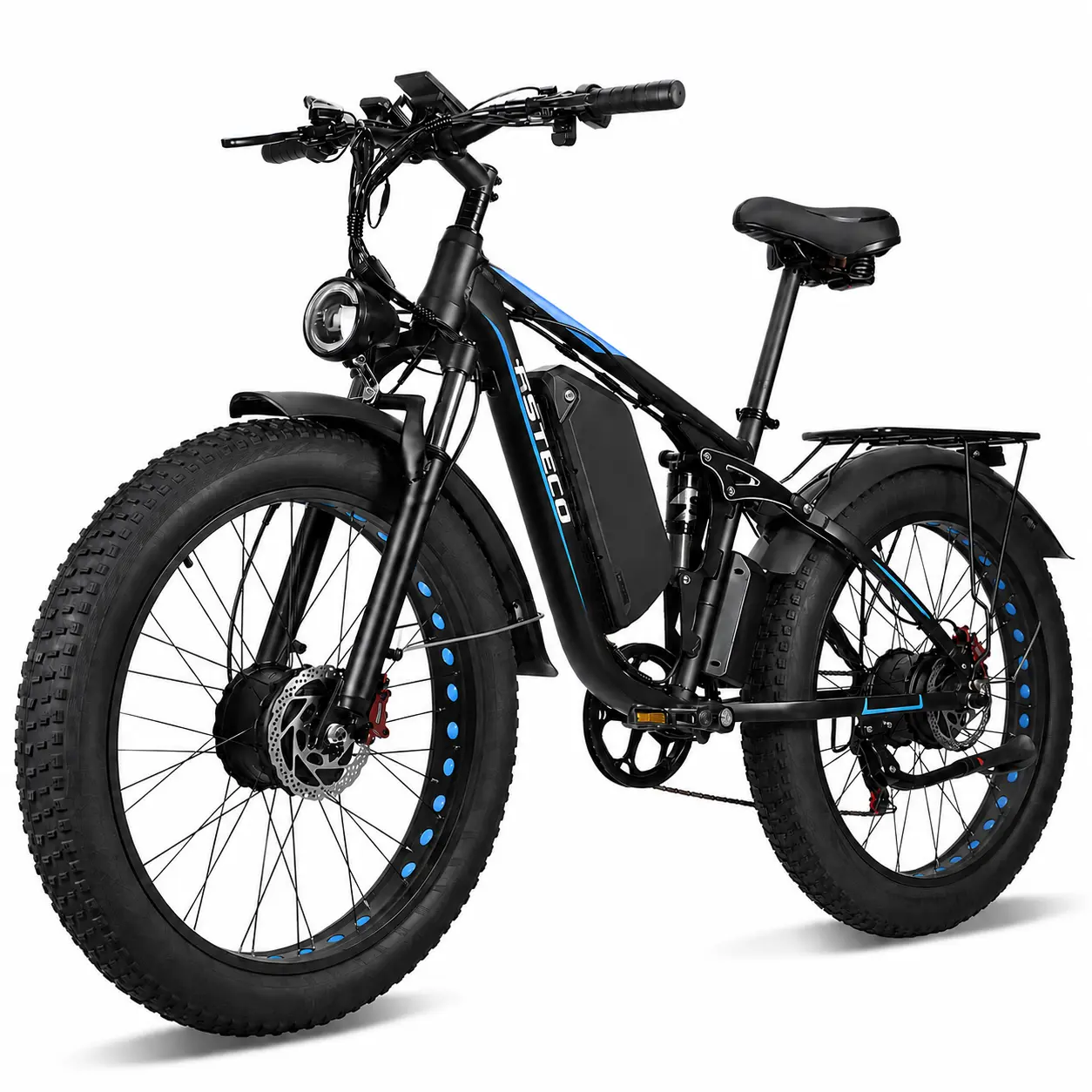 EBycco EB7PRO Peak 6000W  Dual  Motor Ebike for Adults Electric Tire Bike 52V 32AH, Max 40-45 MPH, 100 Miles Long Range, Hydraulic Disc Brake, 24"/26" Fat  Offroad Hunting E-Bike, Full Suspension Electric Bicycle,father'sdaygifts,campingessentials,camping