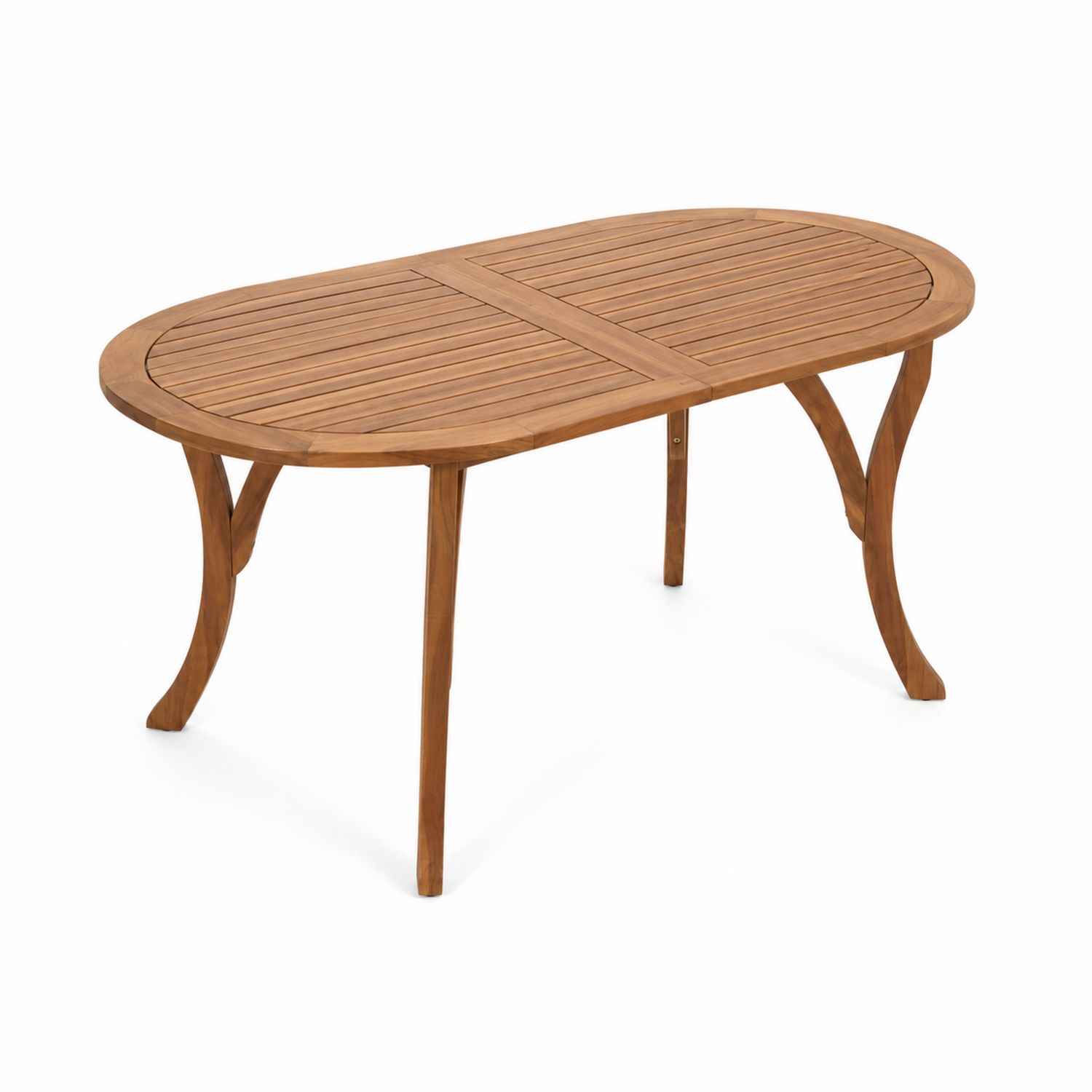 Tavolo da pranzo ovale in legno di teak per esterni