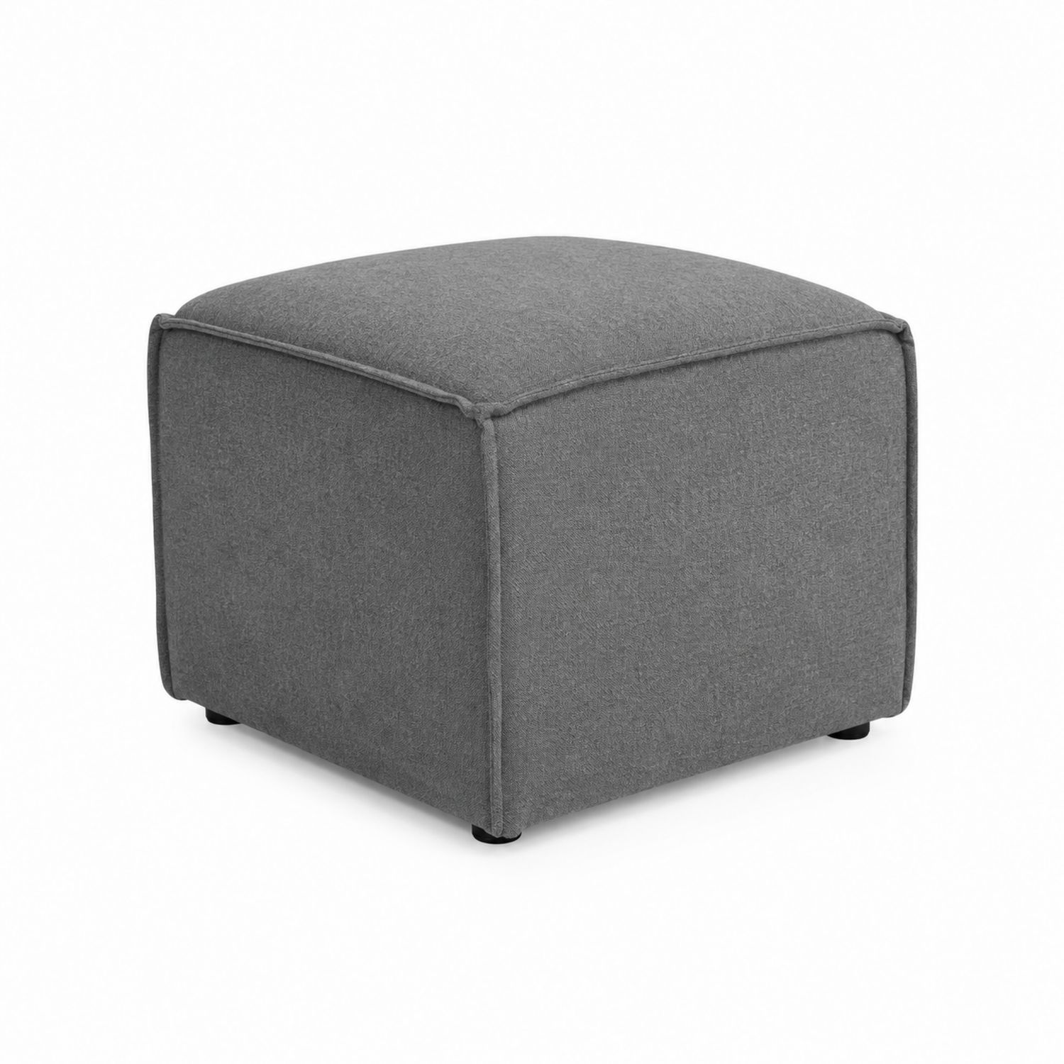 Pouf Cubo in Tessuto Grigio 45x45x45 cm