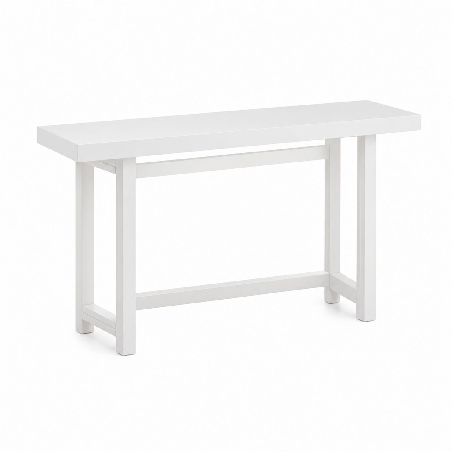 Consolle Rettangolare in Legno Bianco 120x40x75 cm