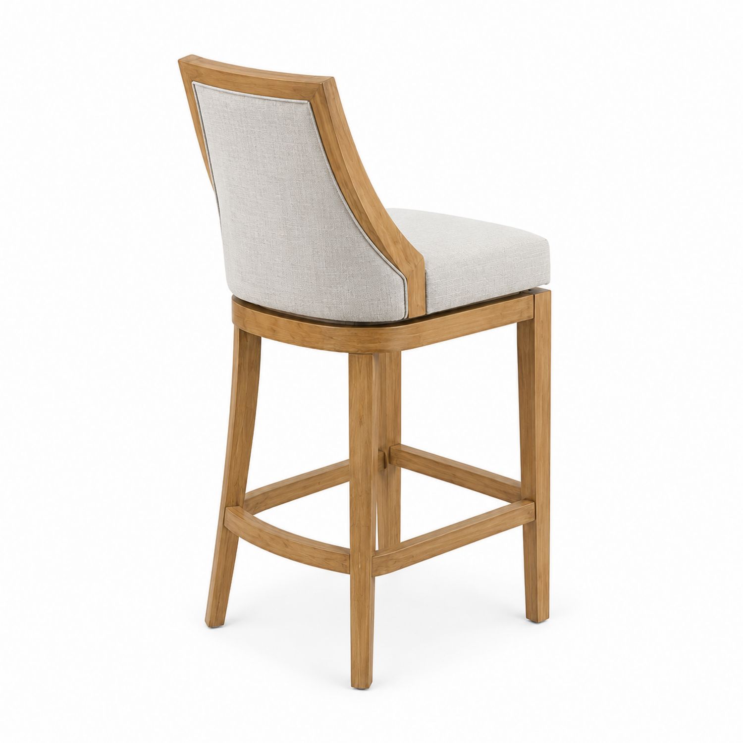 Sgabello da bar in legno e tessuto 115x55x55 cm