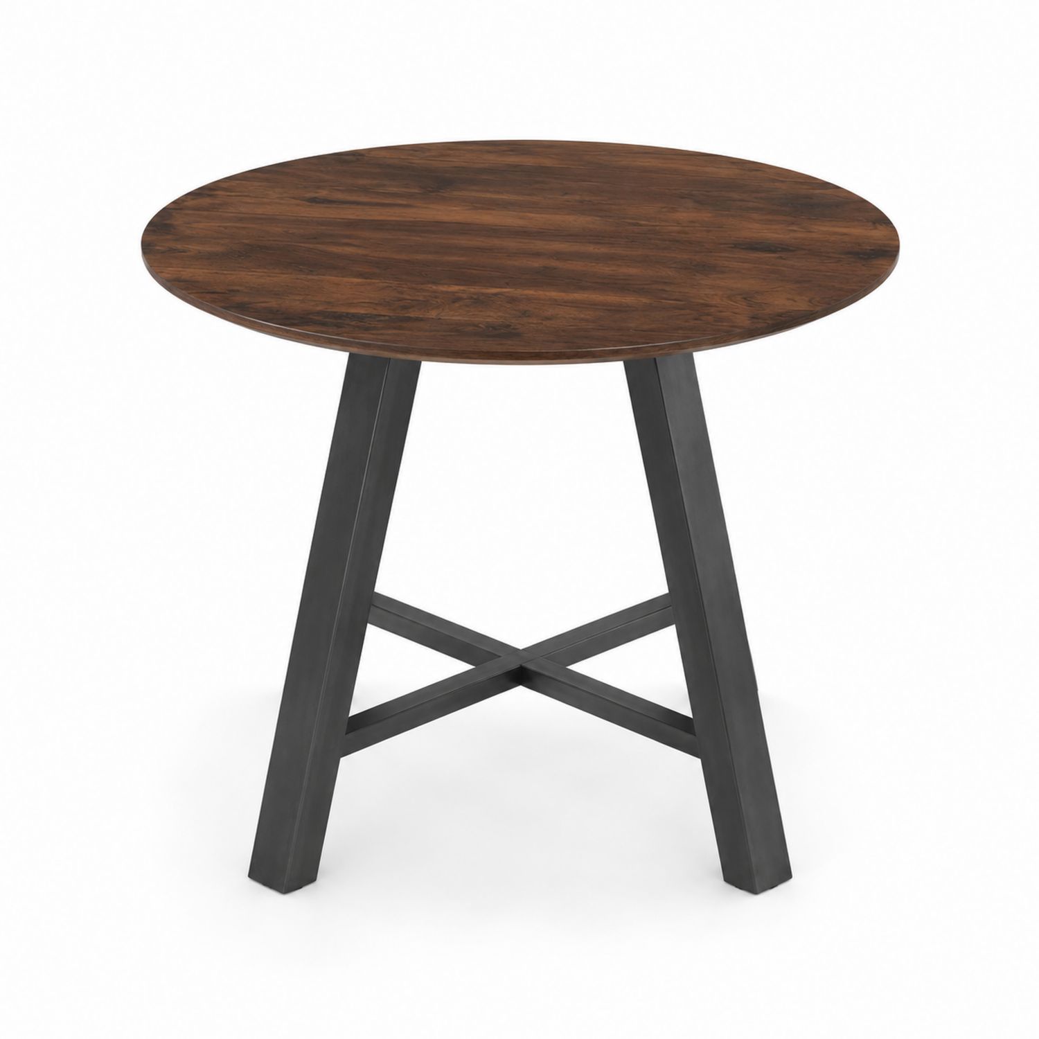 Tavolo rotondo in legno e metallo 90 cm