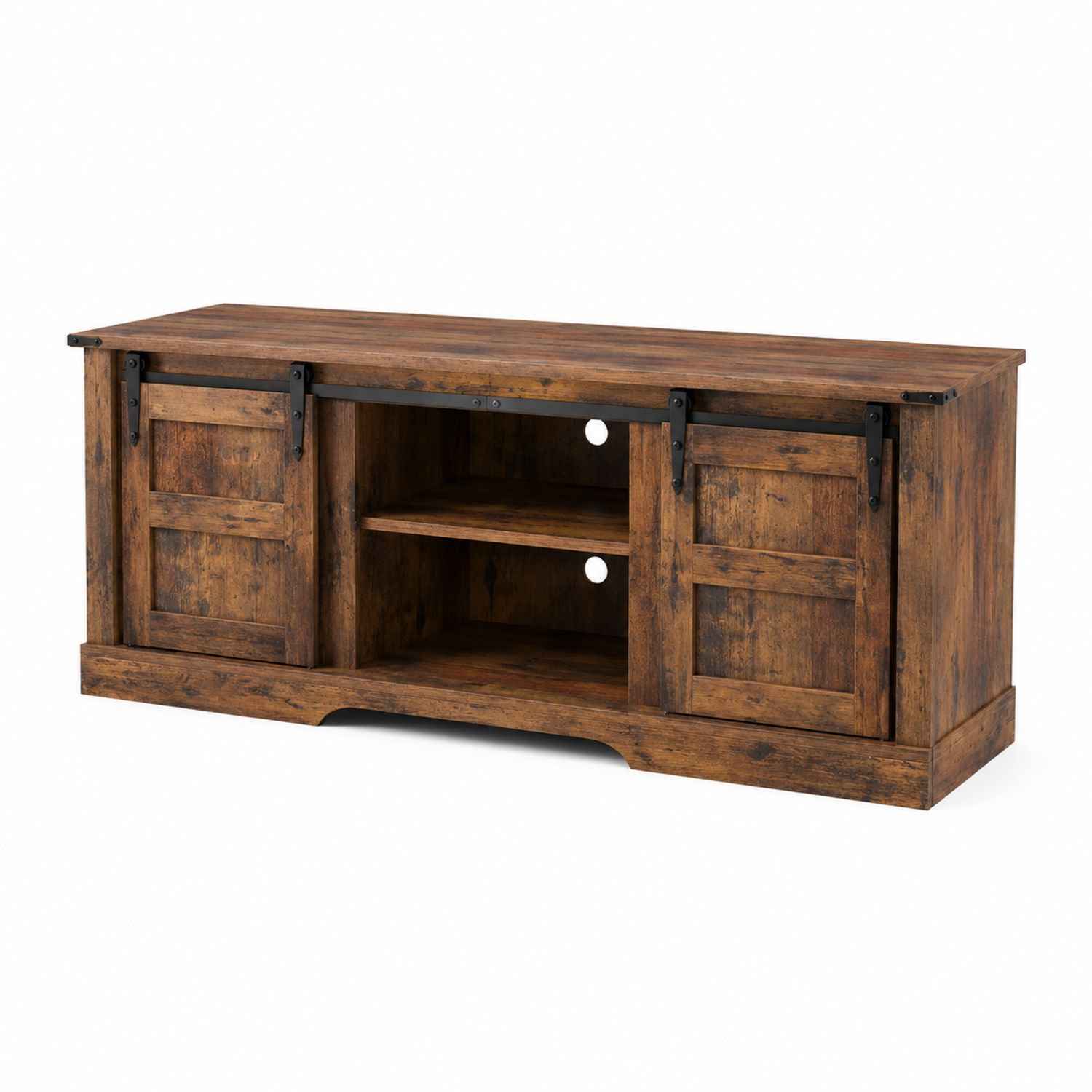 Mobile TV in legno con ante scorrevoli 132x40x50 cm