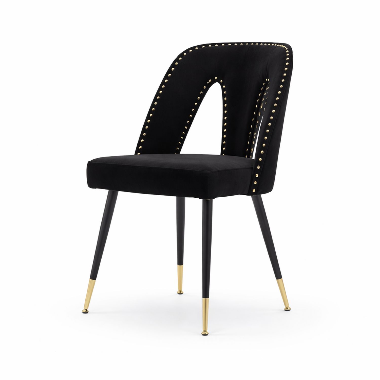 Silla de Comedor de Terciopelo con Patas de Metal-Valtrivaria
