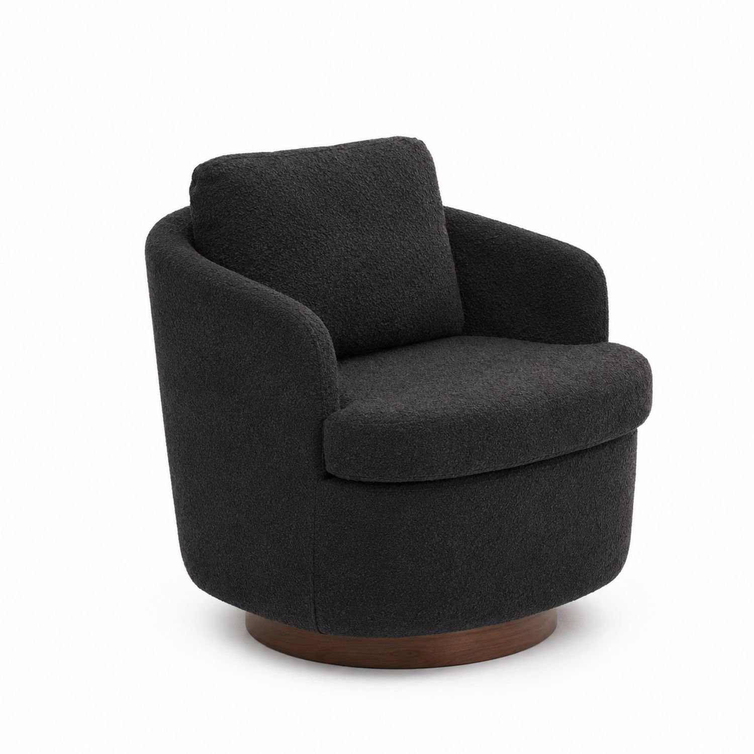 Sillón Giratorio de Tela Negra-Valtrivaria