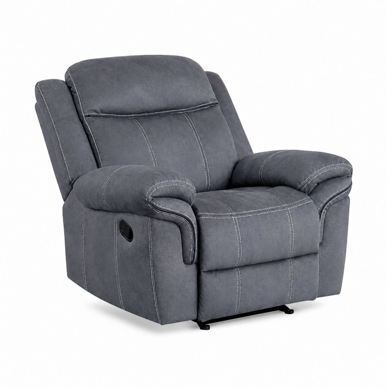 Sofá Reclinable de Tela Gris-Valtrivaria