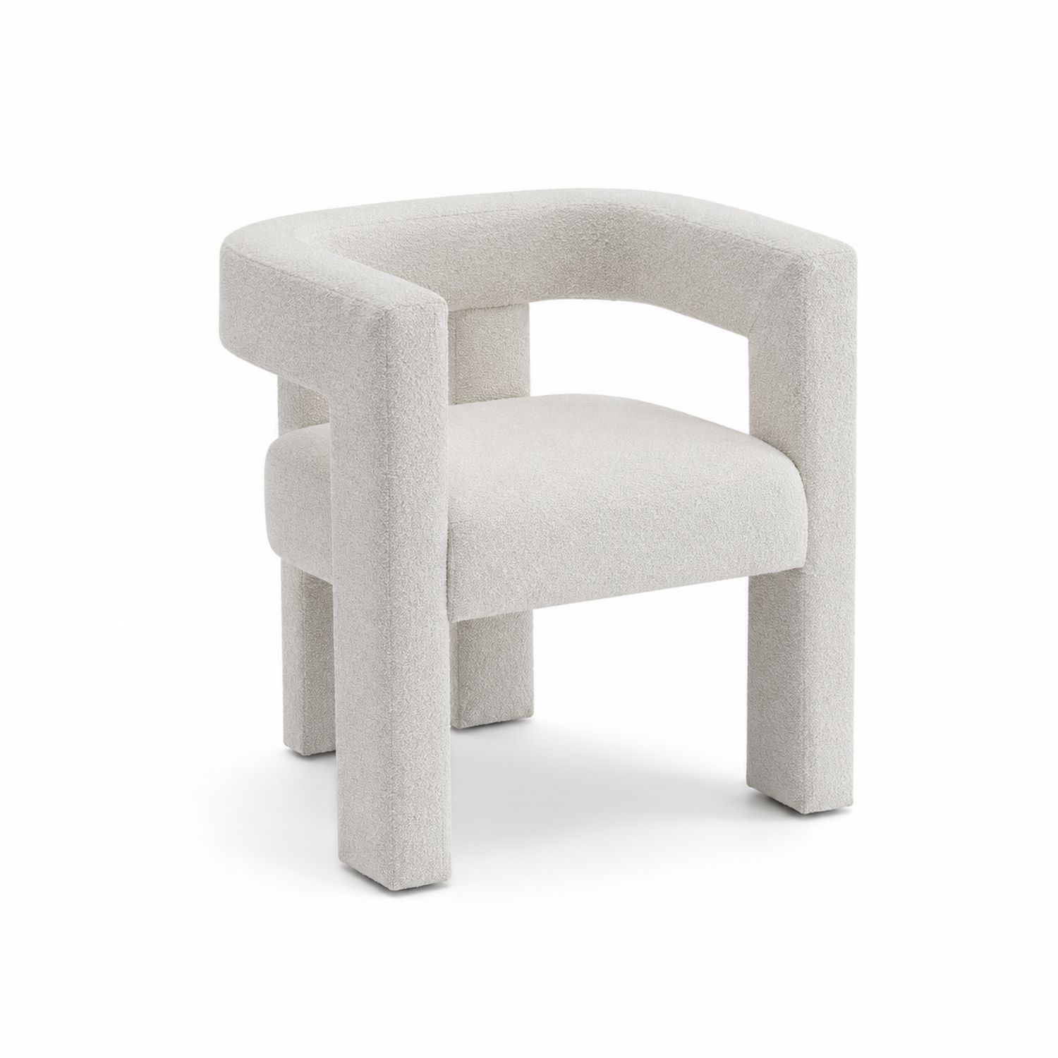 Silla con estructura de madera contrachapada y tapizado en poliéster Gris 75cm x 65cm x 70cm-Valtrivaria