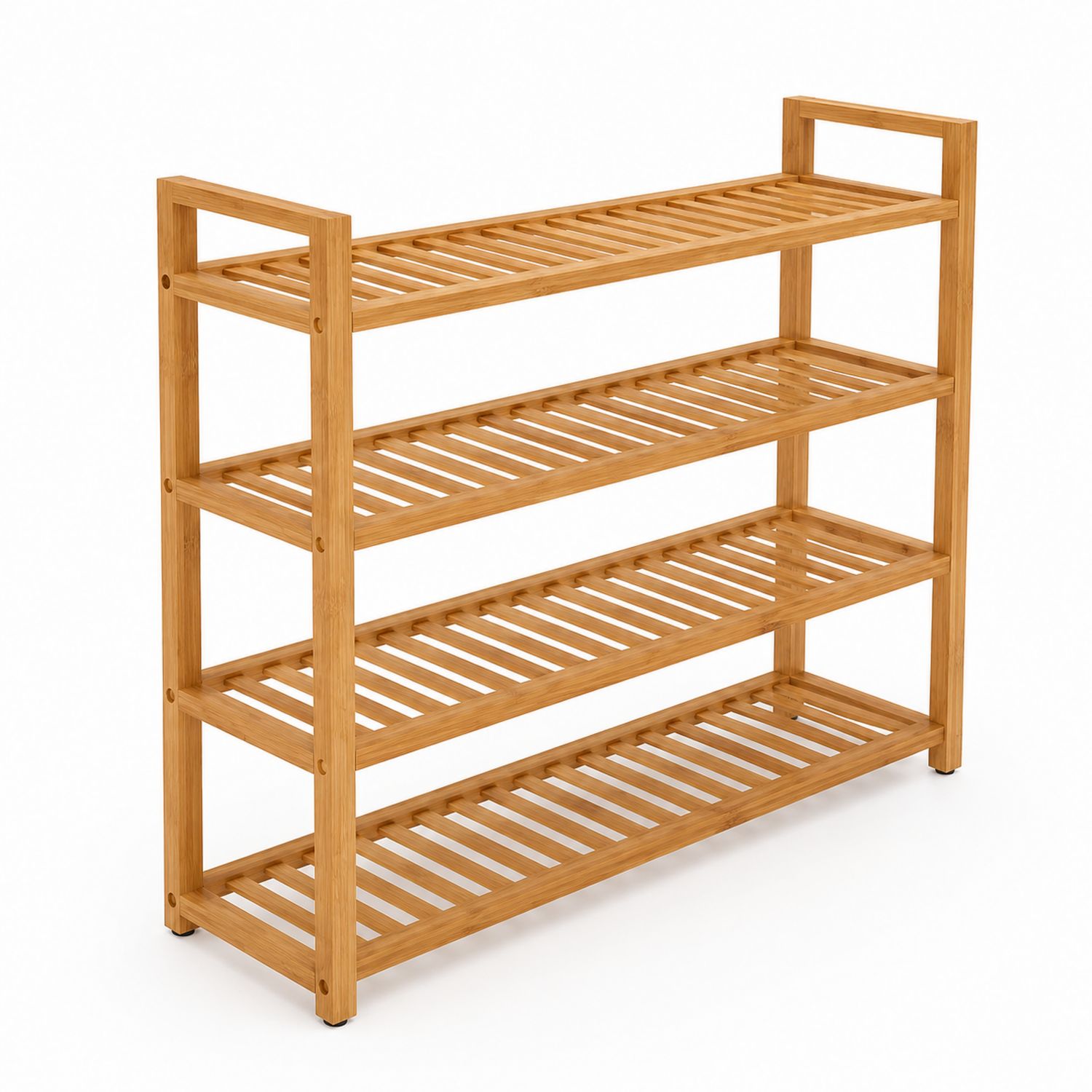 Estantería para Zapatos de Bambú de 4 Niveles-Valtrivaria