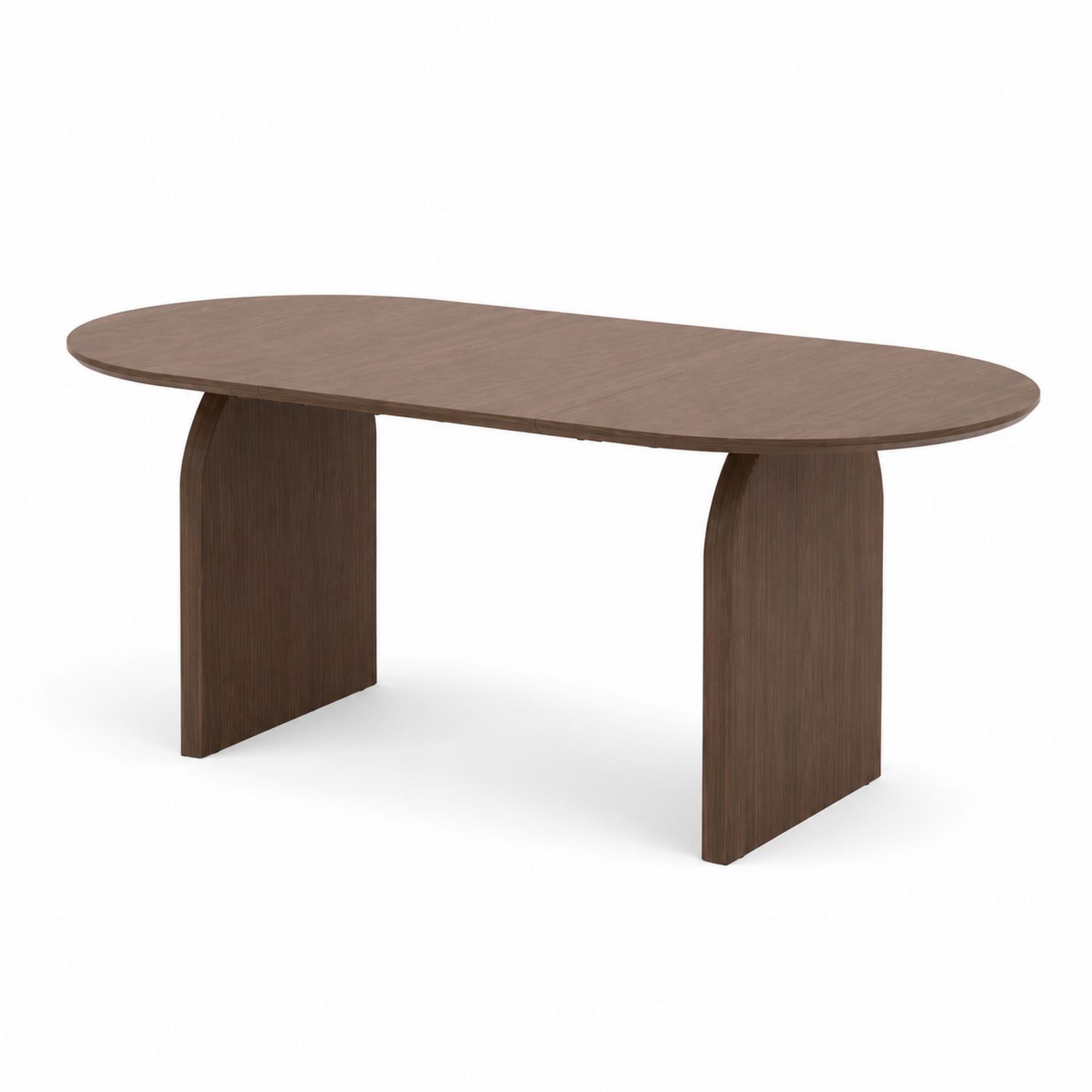 Mesa de comedor ovalada de madera marrón 180x90x75 cm-Valtrivaria