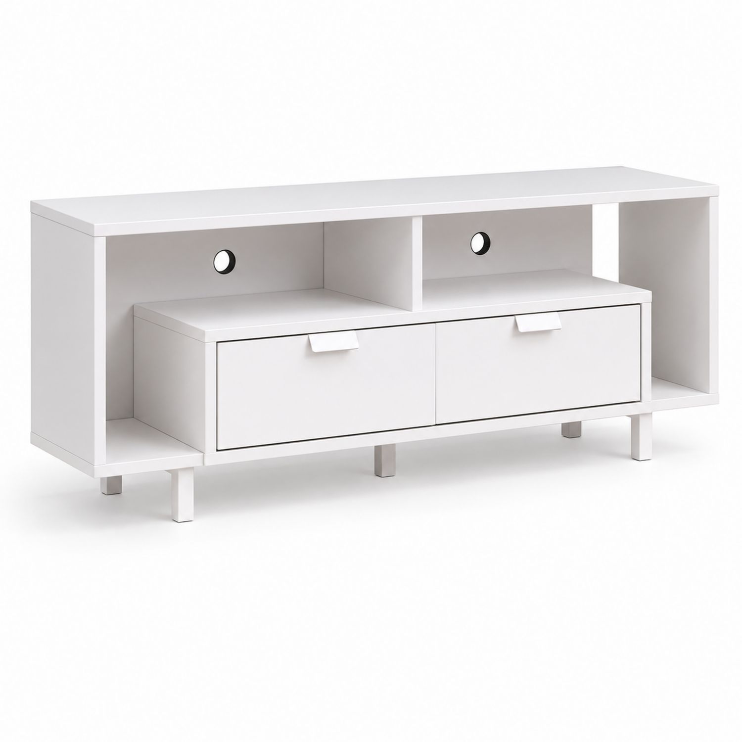 Mueble de TV de tablero de partículas con estantes y cajones 150x40x50 cm-Valtrivaria