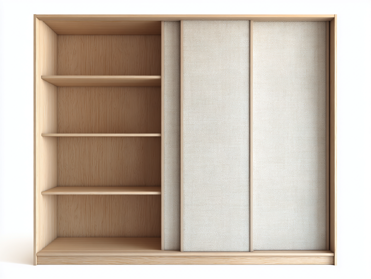 Armario con puertas correderas de madera 180x60x200 cm - Natural-Beige - Diseño moderno para dormitorio-Vimiyhome