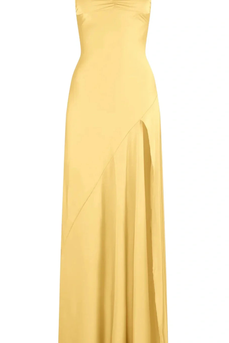 Trendy Sheath Spaghetti Straps Red Long Party Dress with Split Front