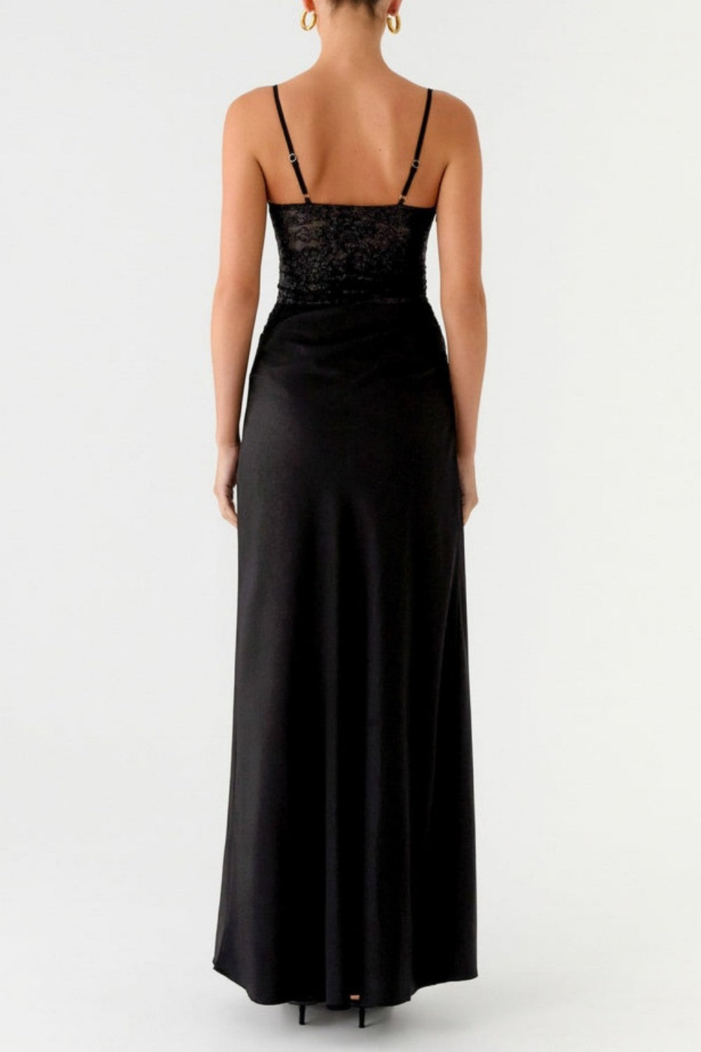 Blush Pink Lace Corset Satin Prom Dress with Draped Waist Detail