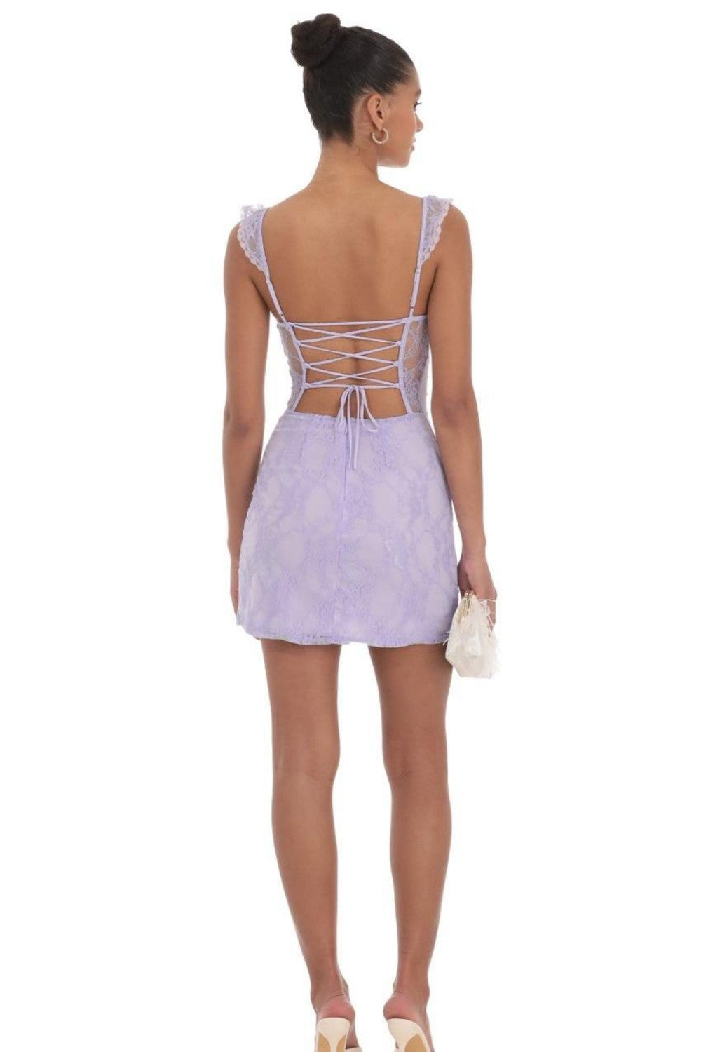 Charming Lace Bodycon Homecoming Dress with Spaghetti Straps and Side Slit