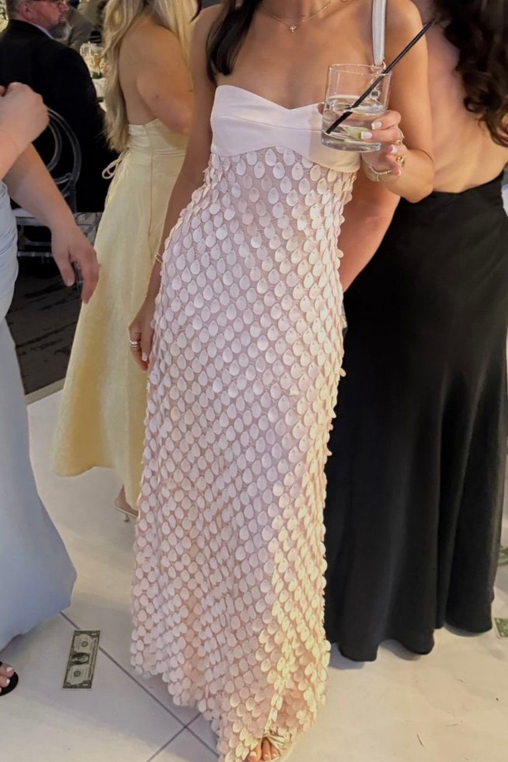 Chic Light Blue Strapless Long Prom Dress with Sweetheart Neckline
