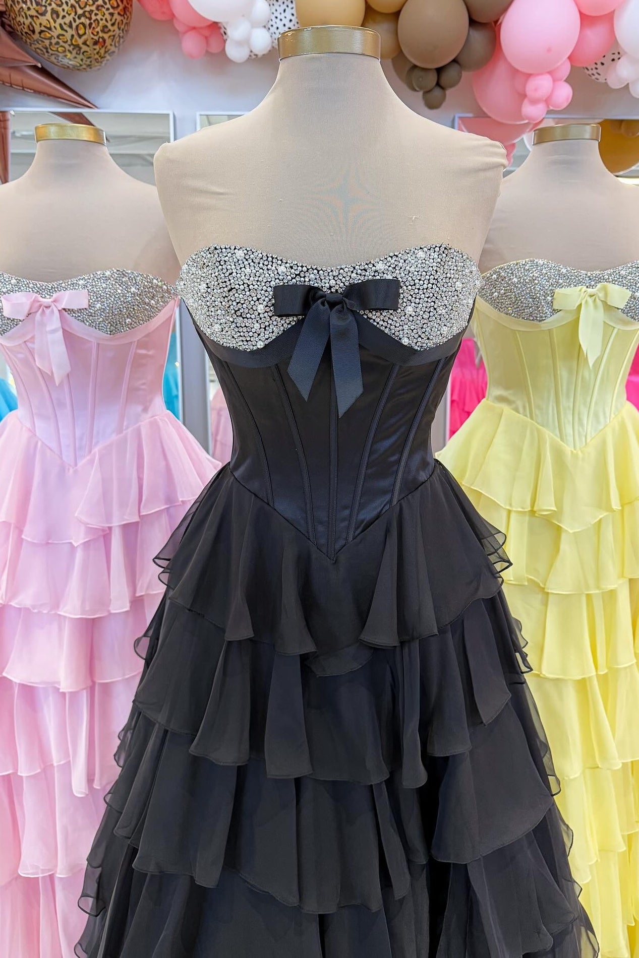 Cute A Line Sweetheart Pink Corset Prom Dress with Beading Ruffles