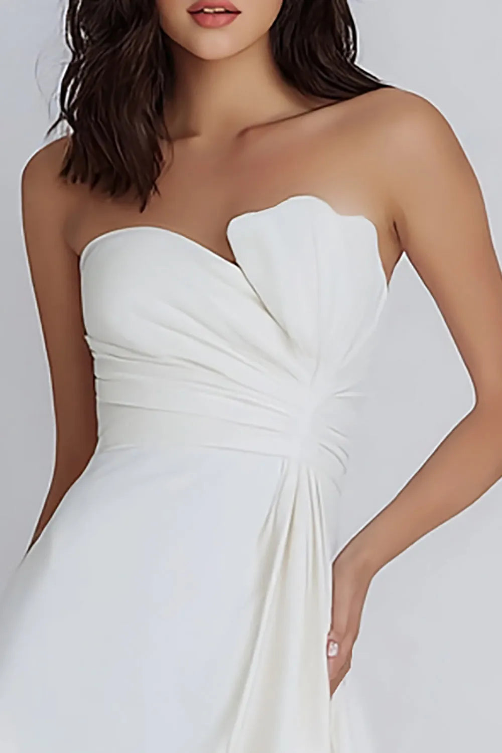 Cute A Line Homecoming Dress with Strapless Corset Bodice and Mini Skirt