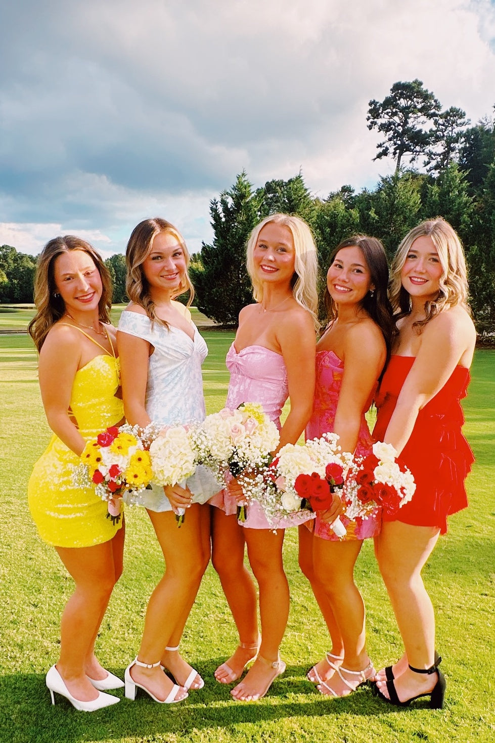 Cute Sheath Sweetheart Pink Short Homecoming Dress with Ruffles