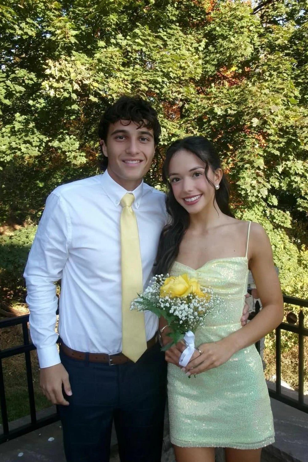 Fairy Inspired Light Yellow Spaghetti Straps Sequin Homecoming Dress