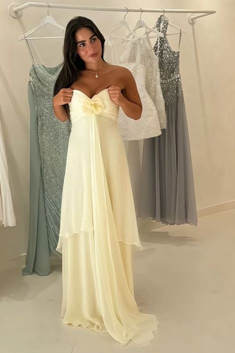 Pretty A Line Strapless/Sweetheart Silver/Light Pink Long Party Dress with Ruffles