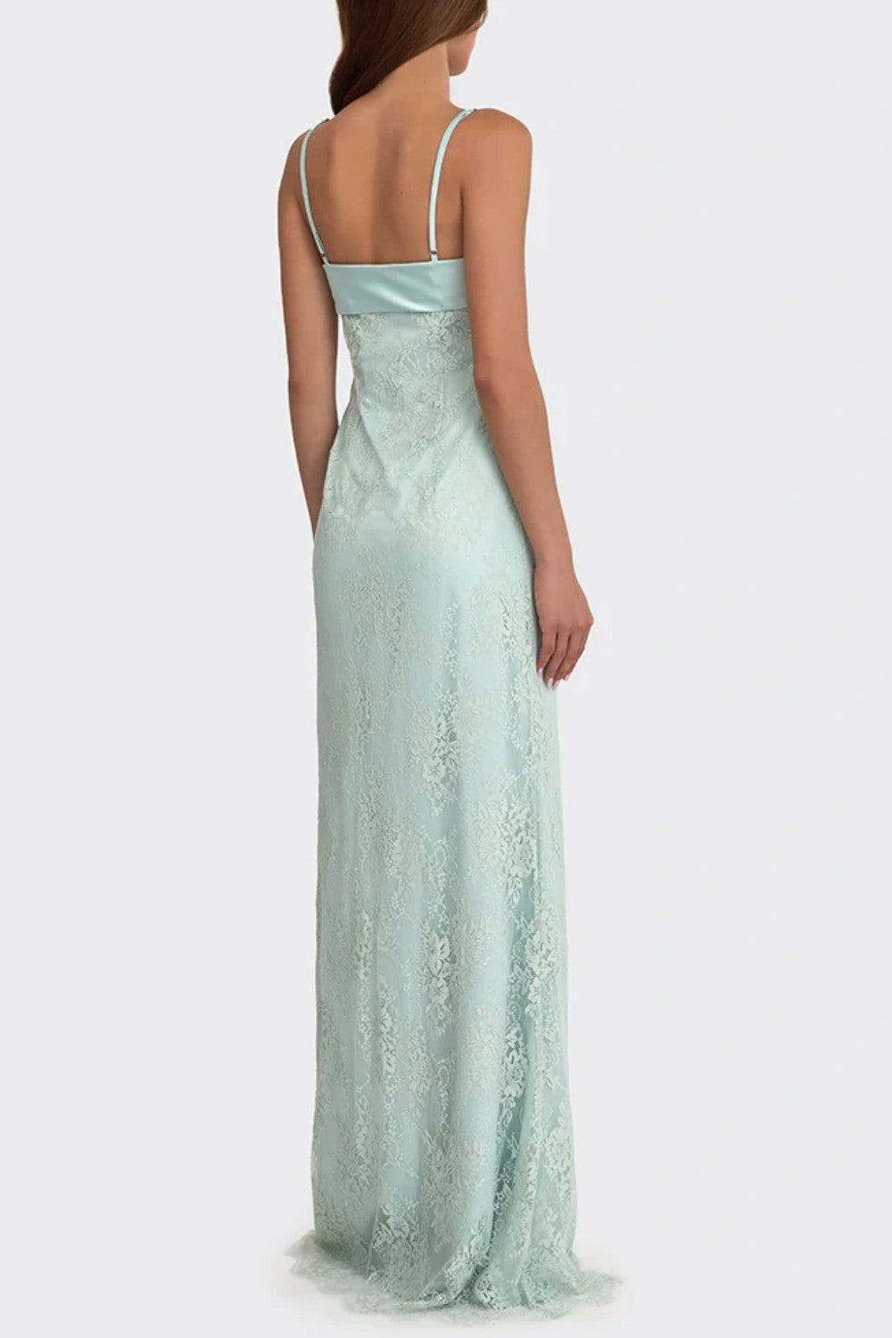Romantic Blush Pink Lace Spaghetti Straps Prom Dress with Ruched Bodice