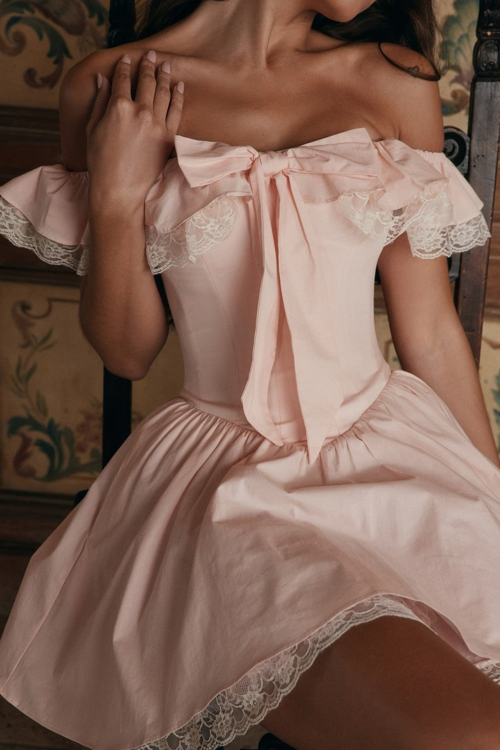 Romantic White Homecoming Dress with Off-the-Shoulder and Lace Accents