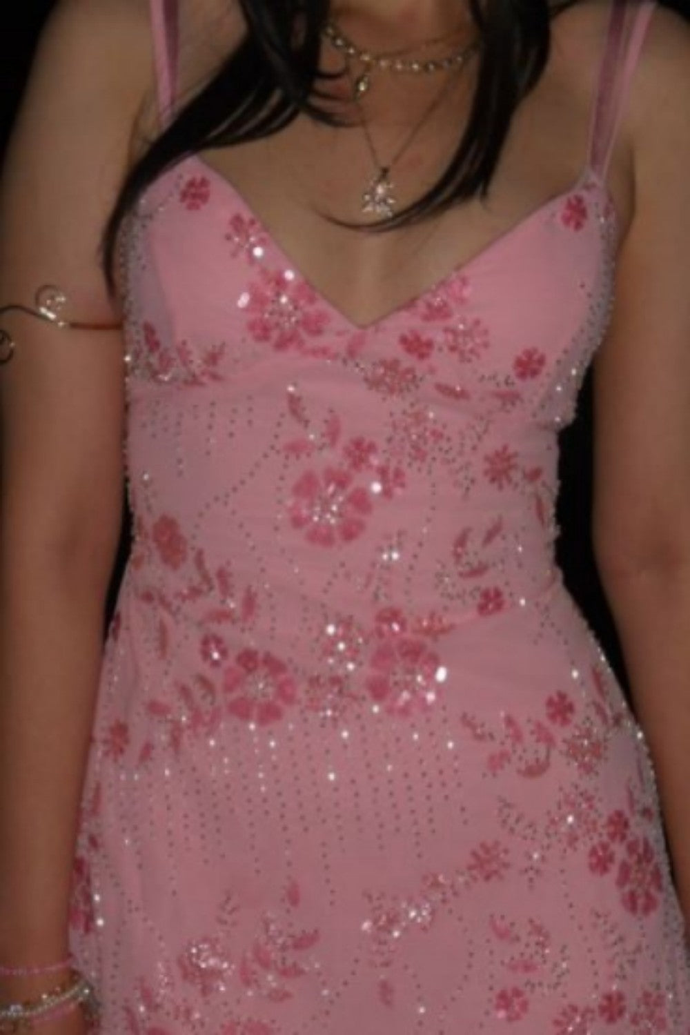 Stunning Beaded Sheath Homecoming Dress with Spaghetti Straps and Floral Embellishment