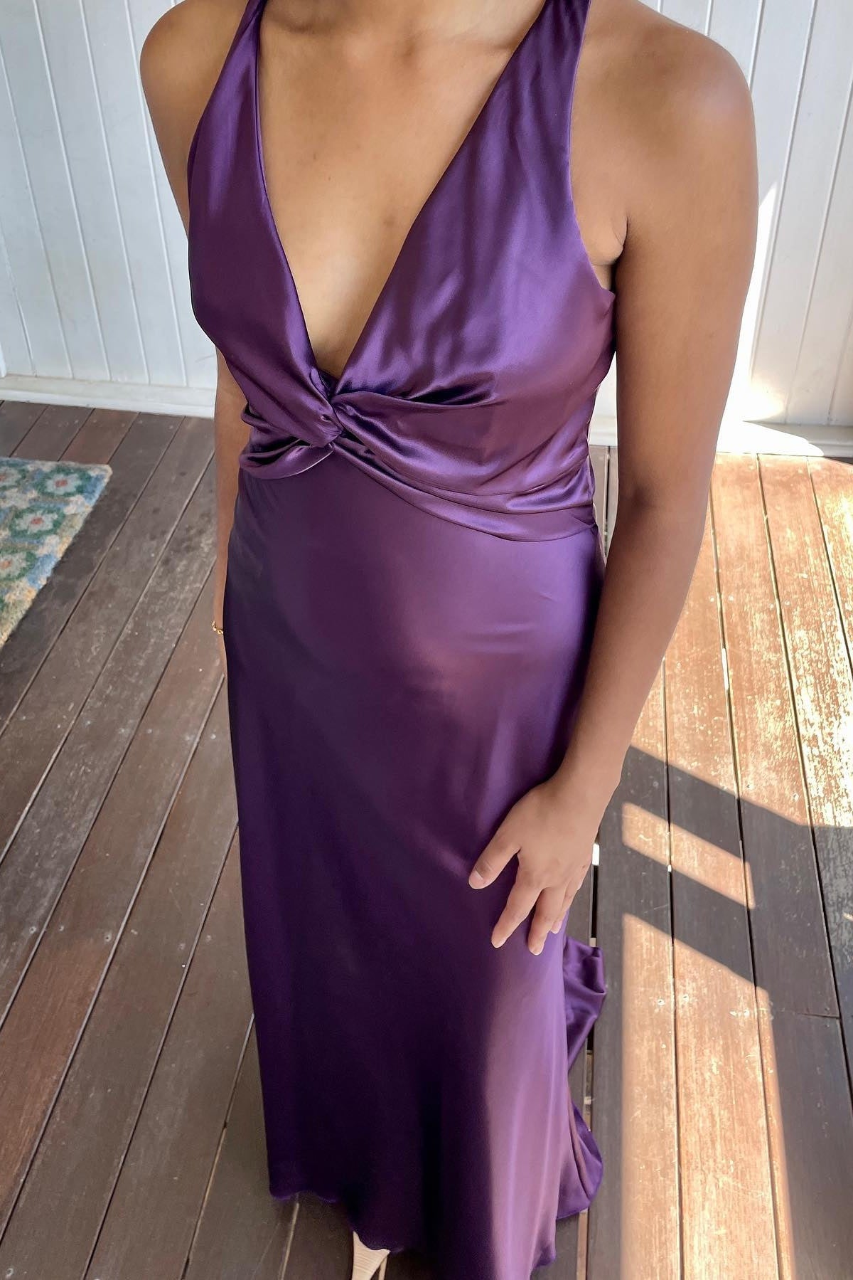Stylish Sheath V Neck Green Long Party Dress with Open Back Bowknot