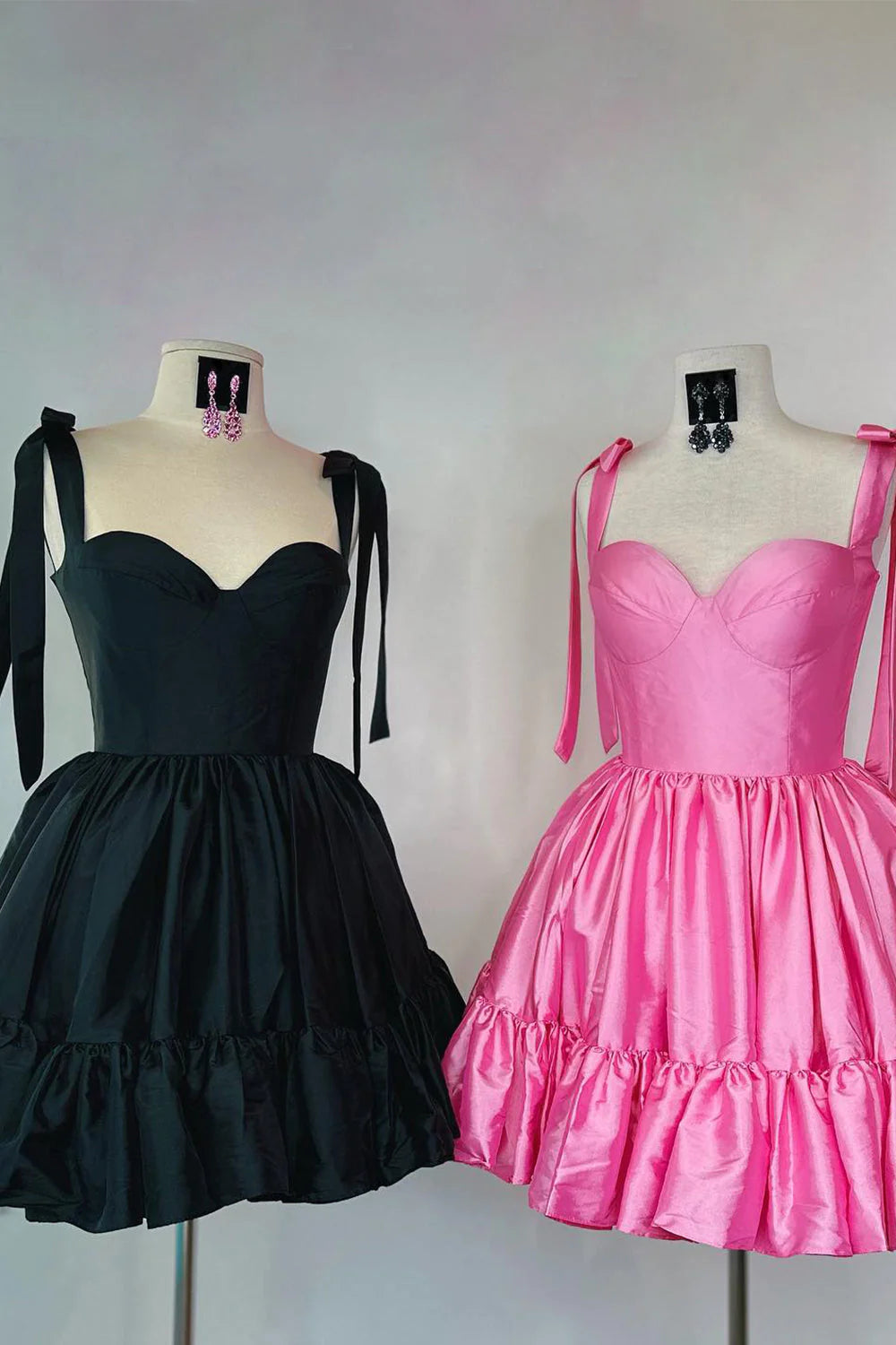 Sweet Satin Homecoming Dress with A-Line Silhouette and Ruffle Details